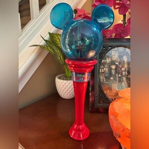 Vintage Disney On Ice Red and Blue Mickey Mouse Light-Up Toy Musical Wand